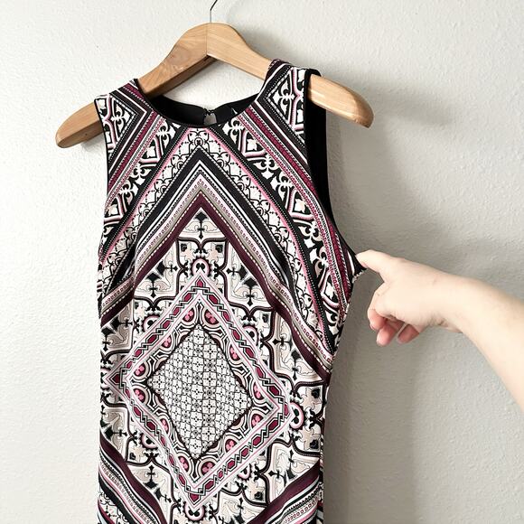 WHBM Reversible Sleeveless Midi Sheath‎ Scarf Print Dress women's size medium - Picture 4 of 14